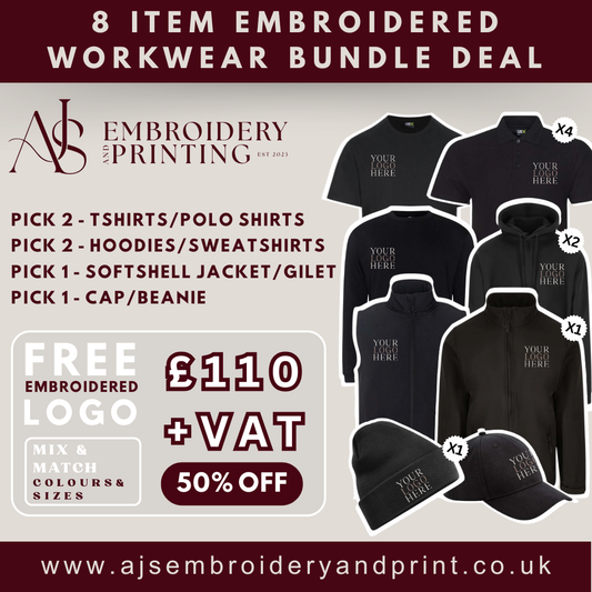 8 ITEM EMBROIDERED WORKWEAR BUNDLE DEAL